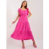 Dámské šaty ITALY MODA Růžové volné šaty s volány -dhj-sk-8352.04-pink