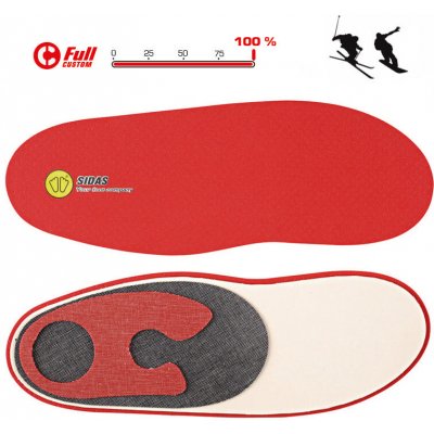 Sidas Vložky do bot Custom Winter Ski Pro červená – Zboží Dáma