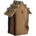 Esschert Design Dřevěná Budka "BEST FOR BIRDS" antik, slaměná střecha Sýkora koňadra 32 cm – Hledejceny.cz