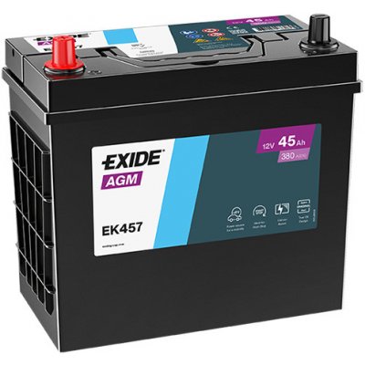 Exide AGM 12V 45Ah 380A EK457 – Zboží Mobilmania