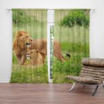 Sablio Závěs Lev a lvice: 2ks 140x250cm – Hledejceny.cz