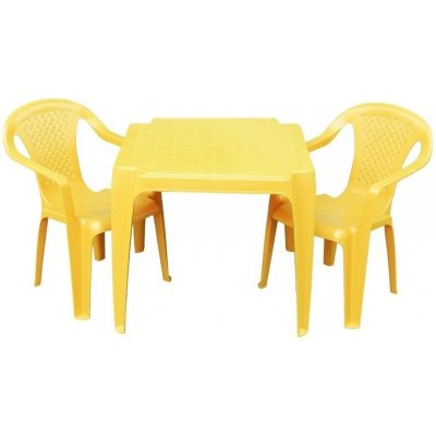 IPAE sada žlutá 2 židličky a stoleček – Zbozi.Blesk.cz