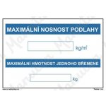 Maximální nosnost podlahy, samolepka 297 x 210 x 0,1 mm A4 – Zbozi.Blesk.cz