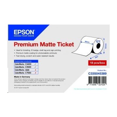 Epson Receipt- / voucher roll (endless), normal paper, 80mm – Zboží Živě