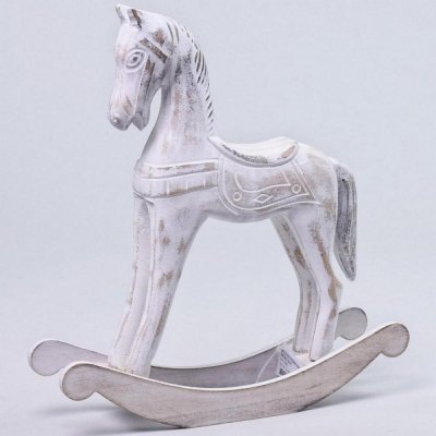 Kinekus Postavička kůň houpací 29,5x7,5x31 cm bílý xxx KIN64989614