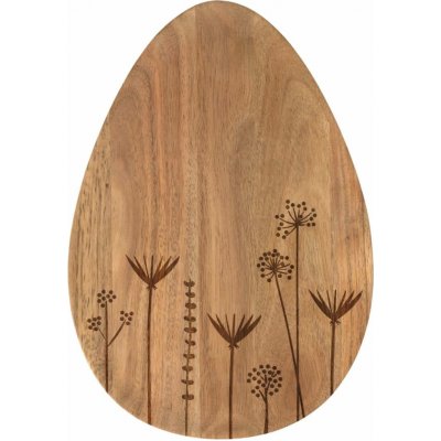 räder Dekorativní dřevěné prkénko Flowers Egg, přírodní barva, dřevo – Zboží Mobilmania