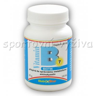 Nutristar D-Biotin vitamín B 7 500mcg 100 tablet – Zbozi.Blesk.cz