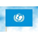 LIBEA, s.r.o. Vlajka UNICEF Rozměr: 40×60 cm, Uchycení: Návlek na žerď – Hledejceny.cz