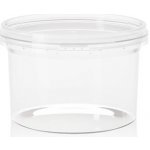 Kulatý kelímek s pojistkou a kulatým víčkem, transparentní, 250 ml – Zboží Dáma