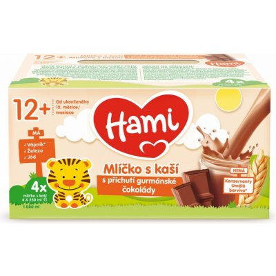 Hami Mlíčko s kaší gurmánská čokoláda 4 x 250ml – Zbozi.Blesk.cz