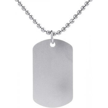 SILVEGO Stříbrný kuličkový řetízek s přívěskem dog tag JJJ2273N