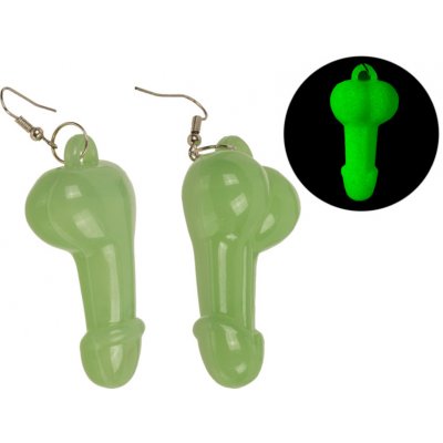 Vtipné náušnice Mini penisy fosforeskující – Sleviste.cz