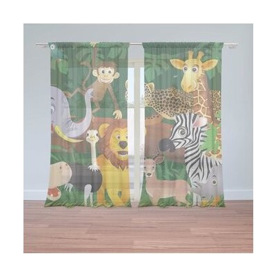 Sablio Záclony Zvířátka: 2ks 150x250cm – Hledejceny.cz