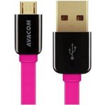 Avacom DCUS-MIC-40P USB - Micro USB, 40cm, růžový