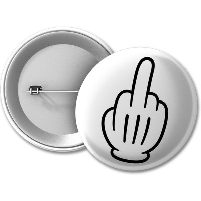 MemeMerch placka Middle Finger – Zboží Dáma