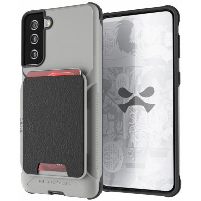 Pouzdro Ghostek Exec4 Leather Flip Wallet Samsung Galaxy S21 Plus šedé – Zboží Mobilmania