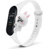 Řemínek k chytrému náramku Xiaomi Silikonový náhradní náramek pro Mi Band 3/4 zvířátka bílý králíček MBSCZ-DT008