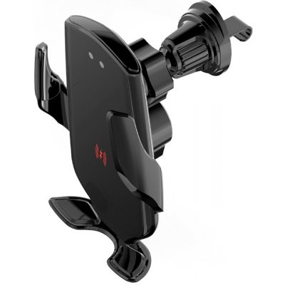 AppleMix Držák do auta MAXLIFE - elektronické uchycení - bezdrátové nabíjení 15W Qi - černý – Zboží Živě