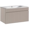 Koupelnový nábytek COMAD Závěsná skříňka s umyvadlem - ICONIC 82-80 cashmere, šířka 80 cm, kašmír