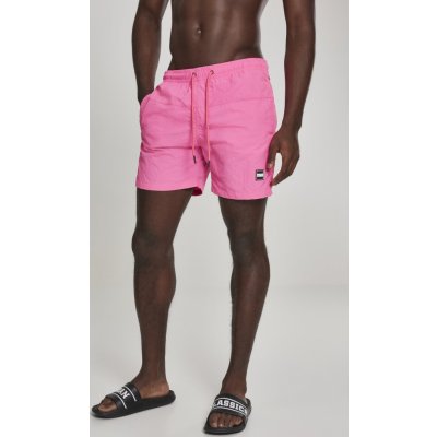 Urban Classics Barevné plavky šortky kontrastní šňůrkou růžová neonová – Zboží Mobilmania