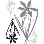 Ag Design AGF00443 samolepící dekorace Black/grey flowers F 0443 Šedé a černé květy rozměry 65 x 85 cm – Zboží Dáma