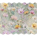 Takoy Elastická krajka 15 cm s potiskem luční květiny a včely – Zboží Dáma