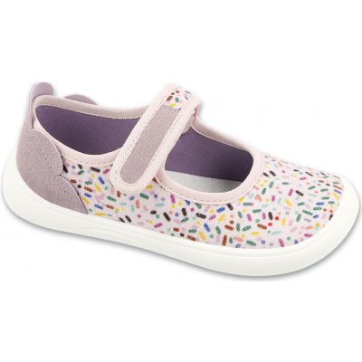 Befado Barefoot 143X001 balerínky růžové flexi suchý zip – Zboží Mobilmania