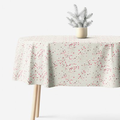 Goldea oválný ubrus valencia hvězdičky na režné 140 x 220 cm – Sleviste.cz
