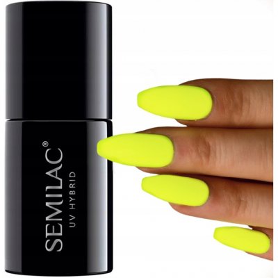 SEMILAC 040 Canary Green UV LED Hybridní lak Neonově zelená 7 ml – Hledejceny.cz