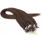 60cm vlasy pro metodu easy loop/micro ring 0,7g/pramen tmavě hnědá – Zboží Dáma