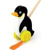 Dřevěná hračka Lamps tahačka na tyči Pingvin
