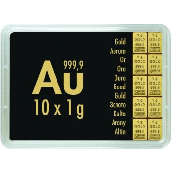 Valcambi Zlatý slitek Combibar 10 x 1 g