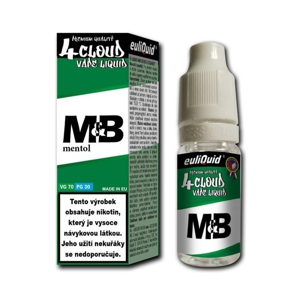 Euliquid CLOUD MB MENTOL TABÁK VG70/PG30 10 ml 3 mg od 29 Kč - Heureka.cz