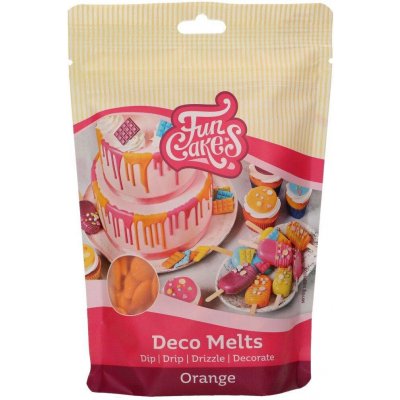 FunCakes Deco Melts poleva oranžová 250 g – Sleviste.cz