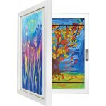 Kruzzel 25419 Umělecký fotorámeček 33 x 24 x 3 cm, A4, bílý – Sleviste.cz