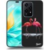 Pouzdro a kryt na mobilní telefon Honor Picasee silikonový černý obal pro Honor 200 Lite - Flamingos pár