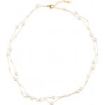 franco bene Dvojitý perličkový náhrdelník pozlacený 2162 – Zboží Dáma