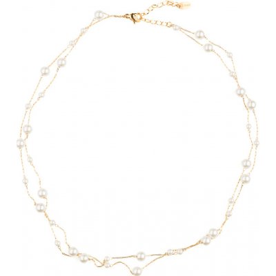 franco bene Dvojitý perličkový náhrdelník pozlacený 2162 – Zboží Dáma