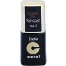 Delia Cosmetics Coral Nail Enamel Hybrid Gel lak na nehty Top Coat 11 ml