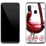 Pouzdro mmCase Gelové Samsung Galaxy A20e - sklenička vína červené