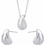Biju Stříbrný set řetízek náušnice kapka 10 0052 10_0052 – Zboží Dáma
