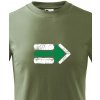 Dětské tričko Canvas dětské tričko Turistická šipka zelená, Military 69