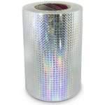 Hologramová samolepicí fólie stříbrné čtverce
