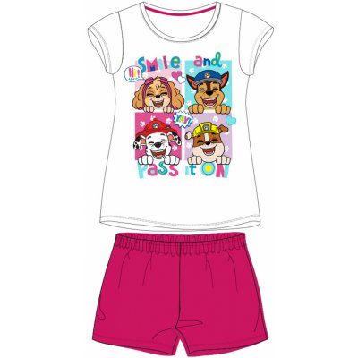 Dívčí pyžamo Paw Patrol 52041739 bílé růžové – Zboží Mobilmania