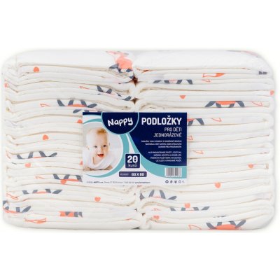 Přebalovací podložky NAPPY 60 X 60 cm 20 ks – Zboží Dáma