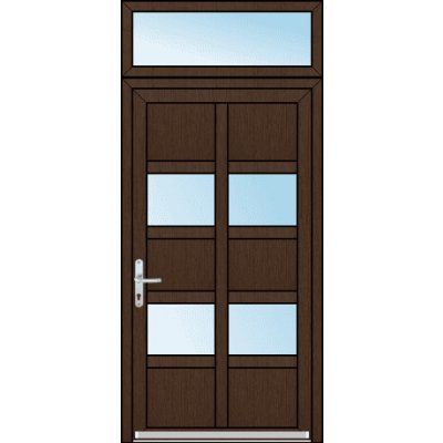 OknaDvereNaMiru.cz Vchodové dveře SLOUPKOVÉ Bruno 2 + Nadsvětlík bílá 90 x 220 cm – Hledejceny.cz
