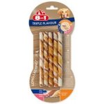 8in1 Triple Flavour snacky Twisted žvýkací tyčinky 10 kusů 70 g – Hledejceny.cz
