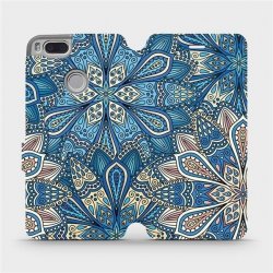 Pouzdro Mobiwear parádní flip Xiaomi Mi A1 - V108P Modré mandala květy