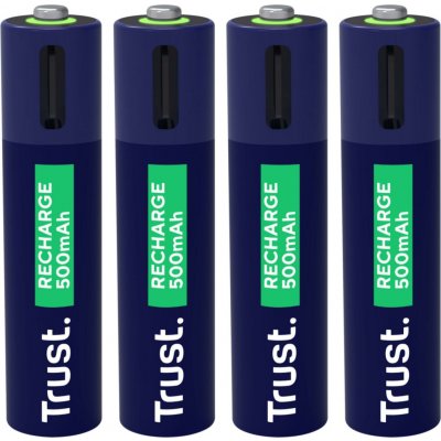 Trust USB-C Li-Ion AAA 500 mAh 4ks 25671 – Zboží Živě