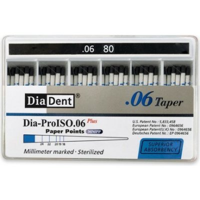 DiaDent Papírové Čepy MMPP 06Taper ISO80 100 ks – Hledejceny.cz